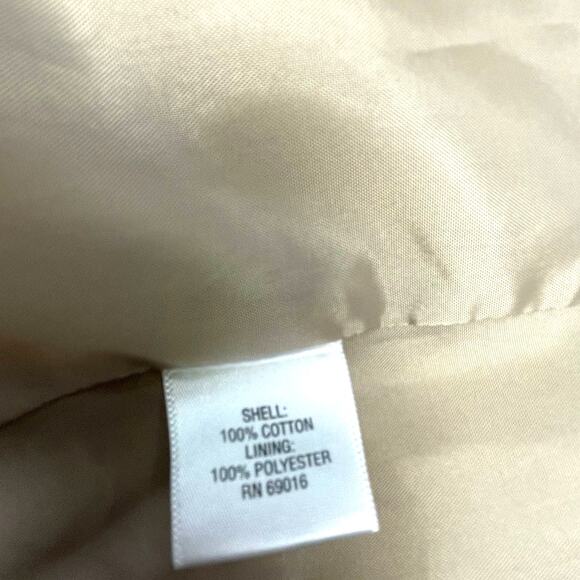 Studio Works Petite Lined Khaki Tan Zip Up Light Coat Jacket Women's Size PL - Picture 5 of 11